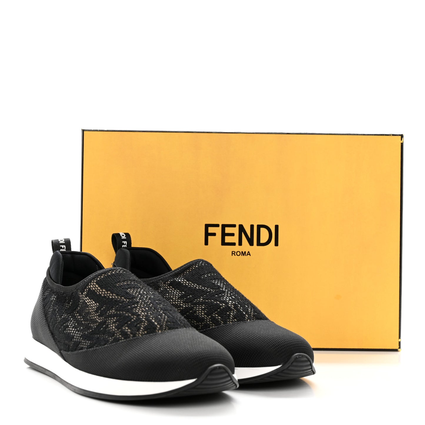 X SARAH COLEMAN Mesh FF Vertigo Runner Slip On Sneakers 36.5 Black
