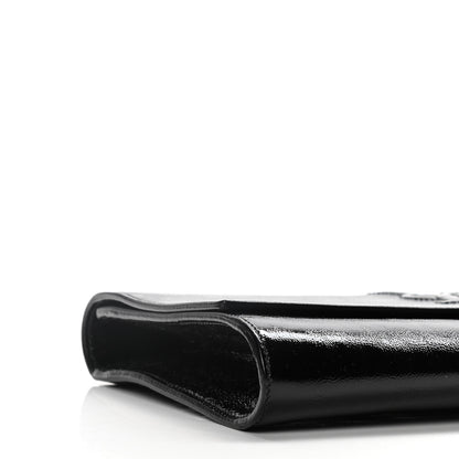 Saint Laurent Textured Patent Monogram Large Belle De Jour Clutch Black 5 of 13