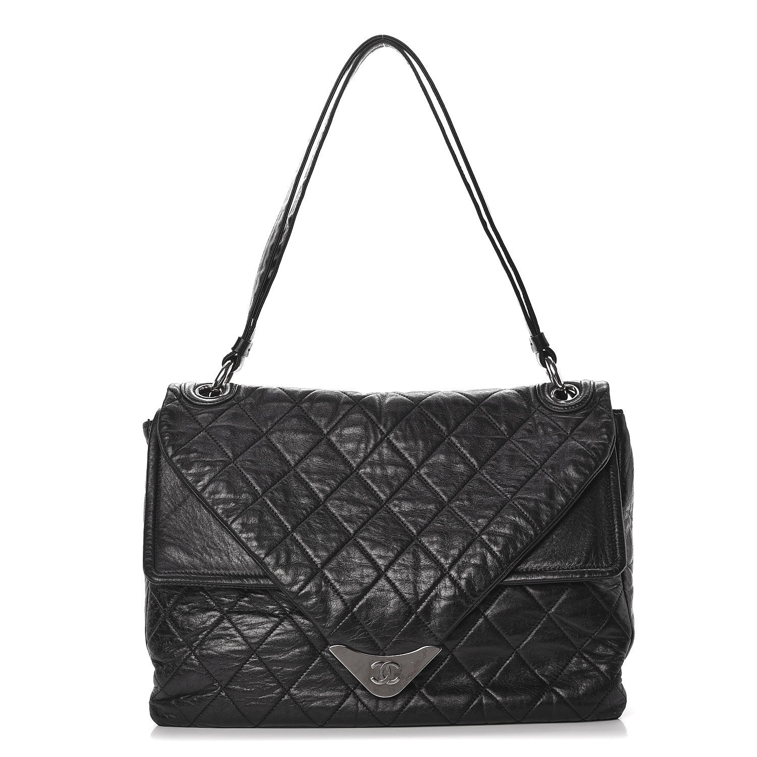 Chanel Lambskin Quilted Padded Envelope Flap Black 1 of 12