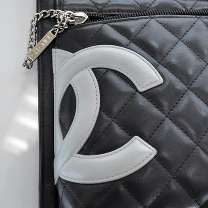 Chanel Calfskin Quilted Cambon Multipocket Shoulder Bag Black 11 of 12