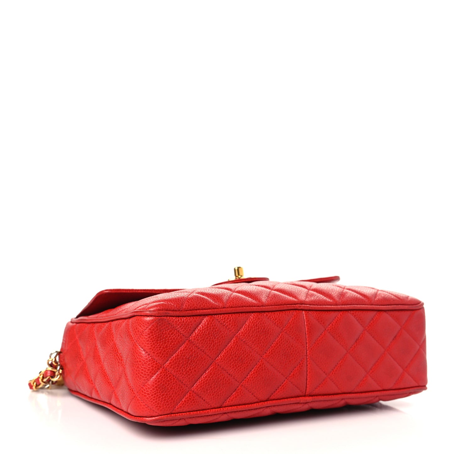 Caviar Quilted Camera Case Red