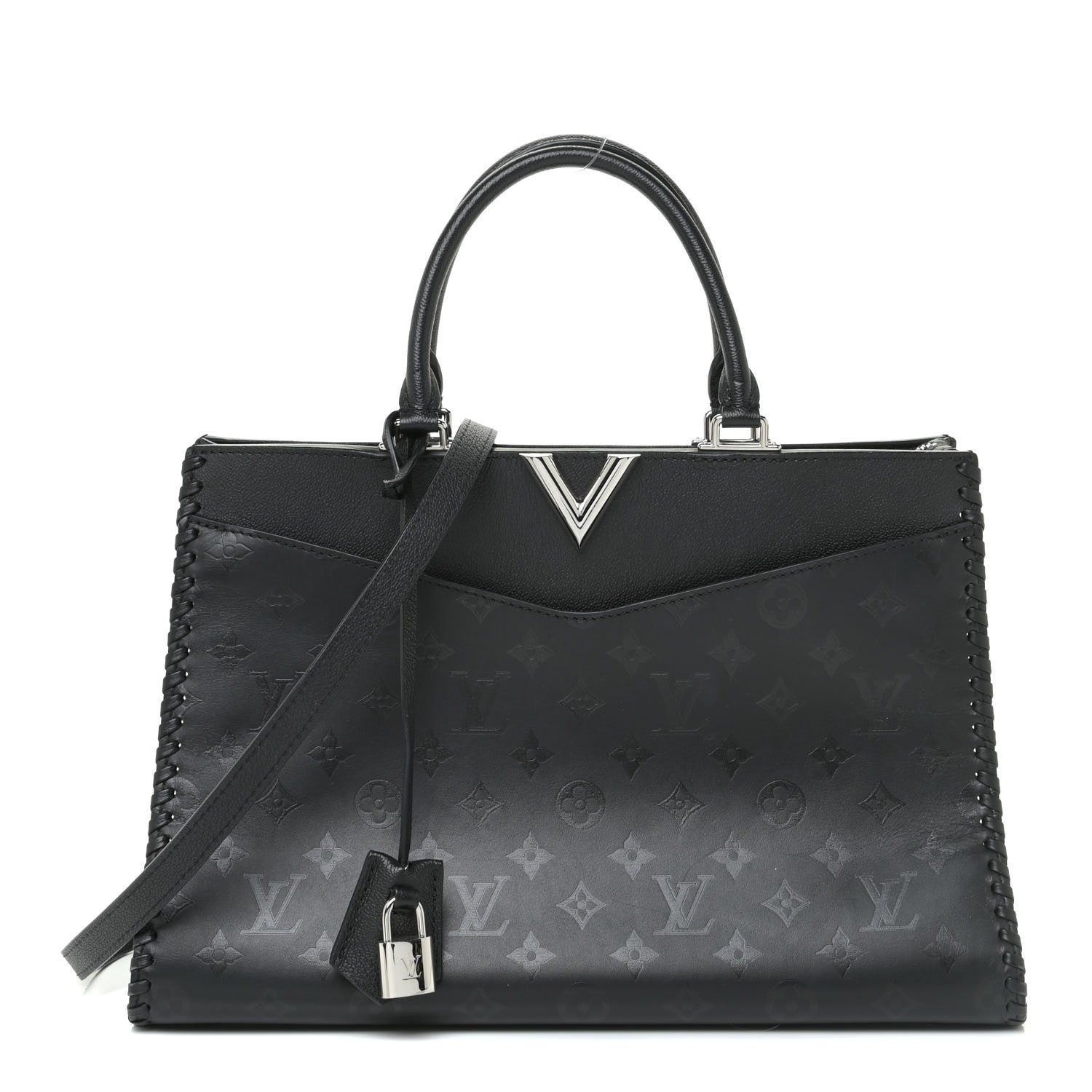 Louis Vuitton Monogram Cuir Plume Very Zipped Tote Black 1 of 12