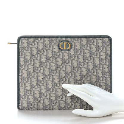 Christian Dior Oblique Medium 30 Montaigne Pouch Grey 2 of 8