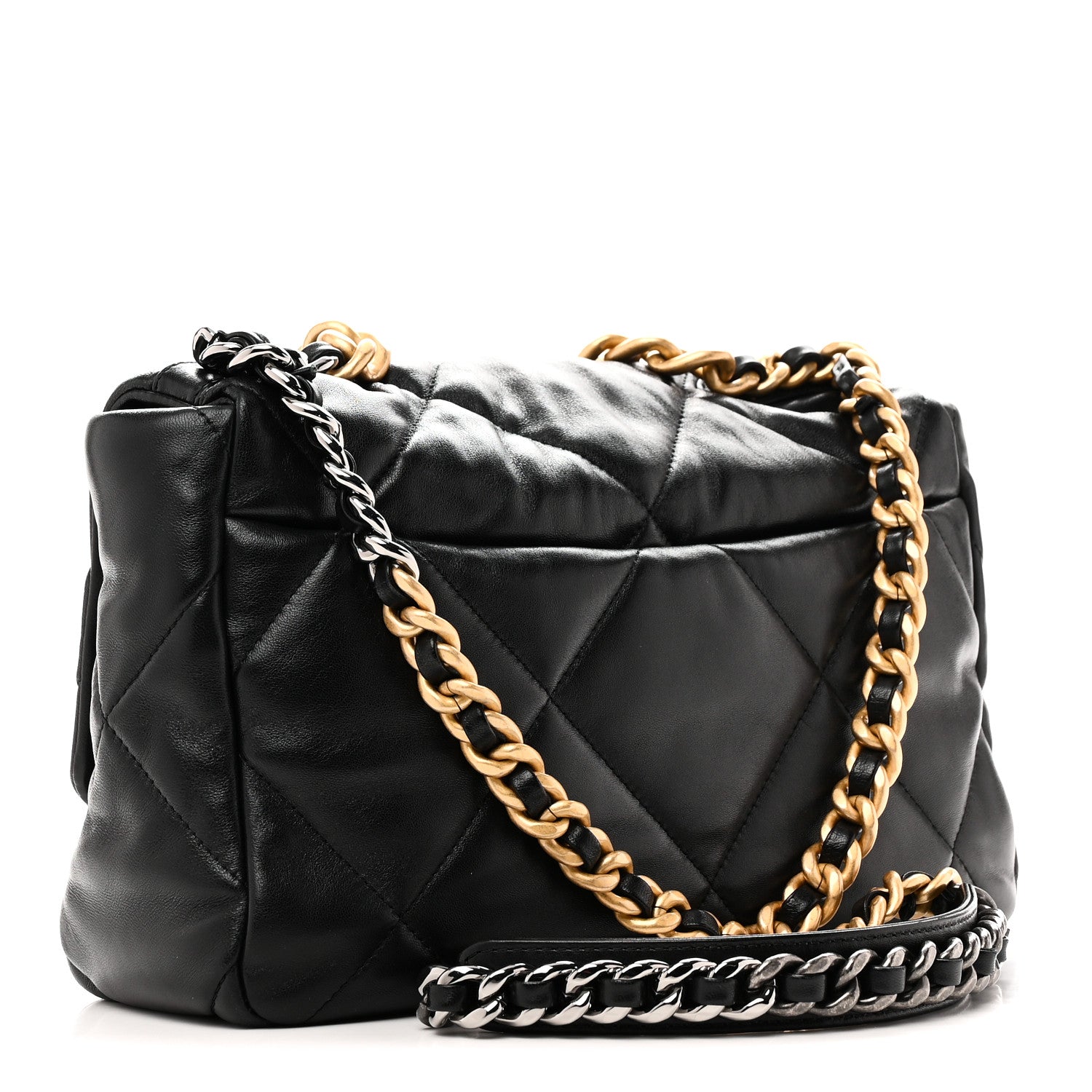 Chanel Lambskin Quilted Large Chanel 19 Flap Black 3 of 10