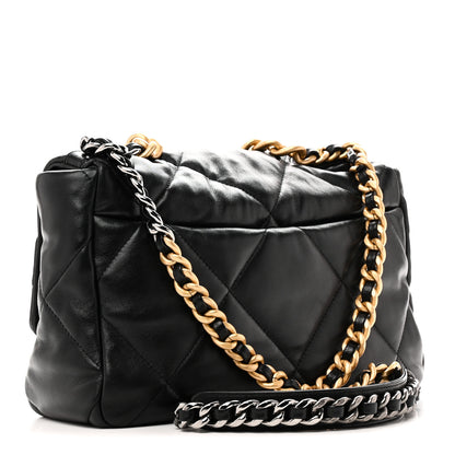 Chanel Lambskin Quilted Large Chanel 19 Flap Black 3 of 10