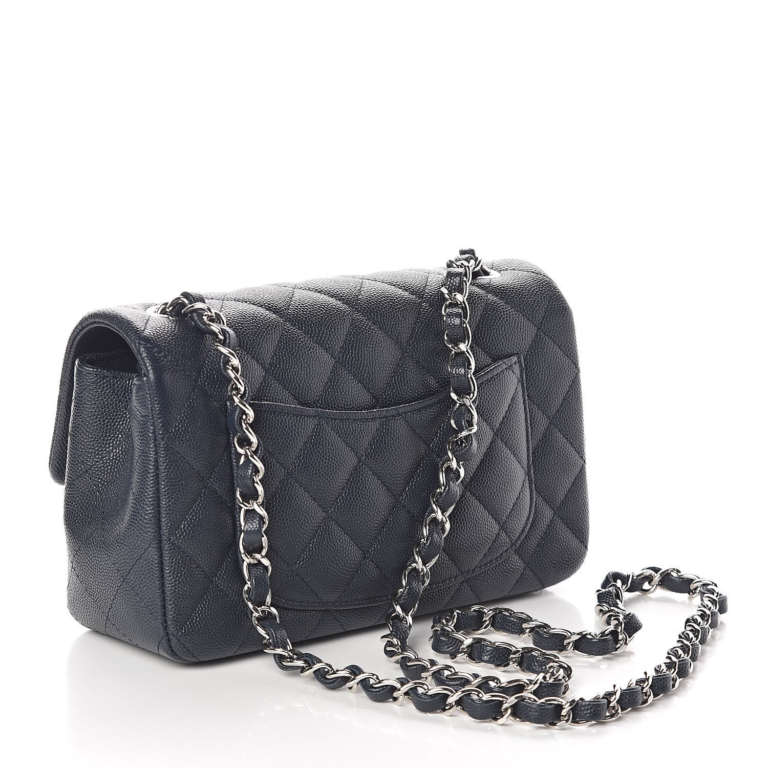 Chanel Caviar Quilted Mini Rectangular Flap Navy 3 of 11