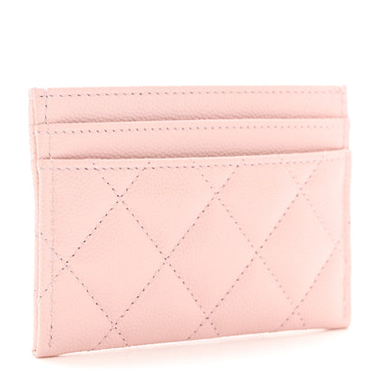 Chanel Caviar Quilted Crystal Card Holder Pink 3 of 8