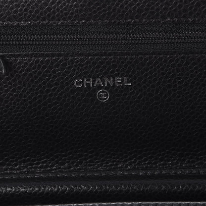 Chanel Caviar Quilted Wallet On Chain WOC Black 6 of 9
