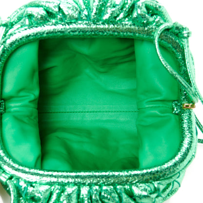 Bottega Veneta Metallic Nappa Intrecciato The Mini Pouch Parakeet 5 of 11