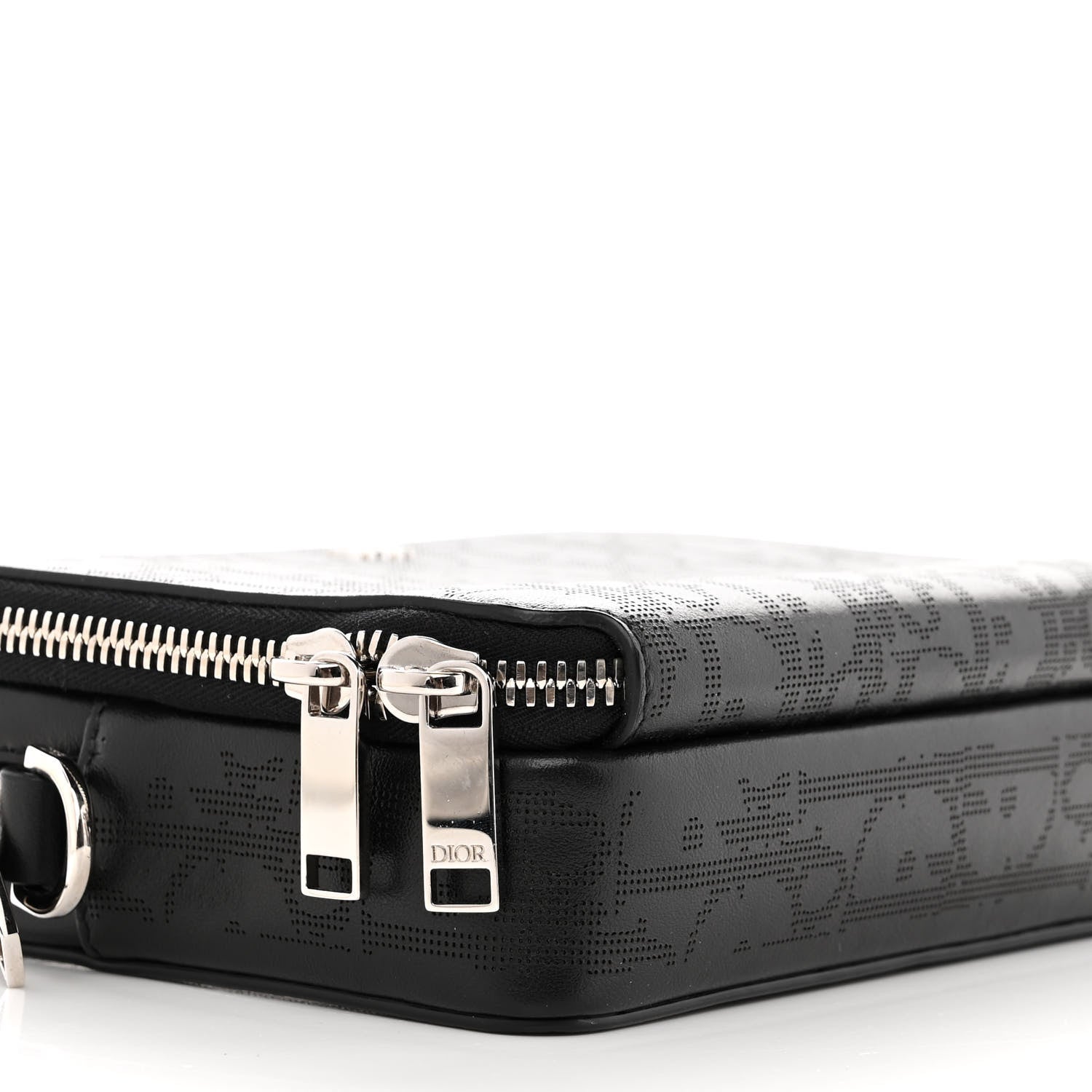 Christian Dior Calfskin Oblique Galaxy Perforated Messenger Black Multicolor 10 of 12