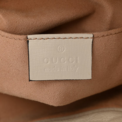 Gucci Azalea Sakai Calfskin Horsebit 1955 Drawstring Bucket Bag Mystic White 6 of 10