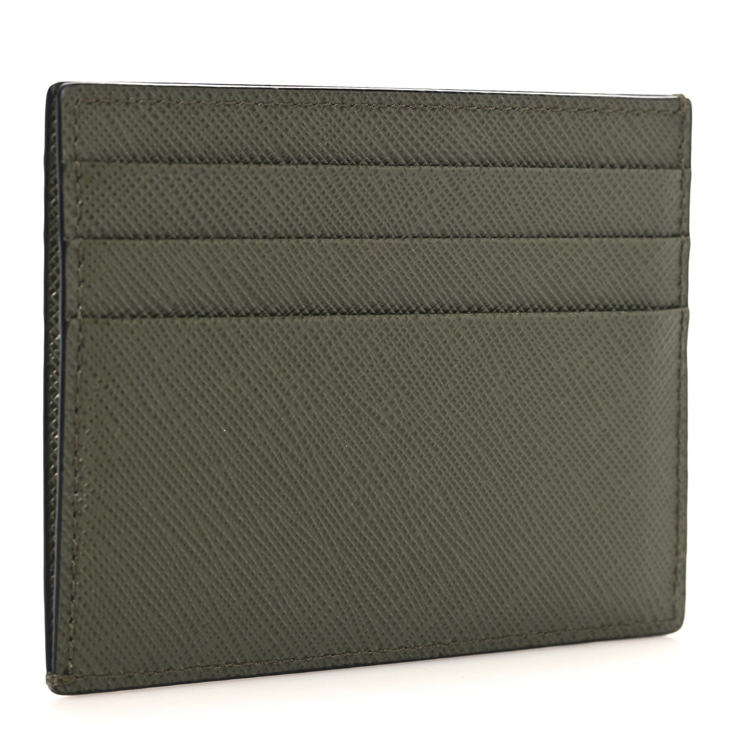 Saffiano Triangle Card Holder Loden