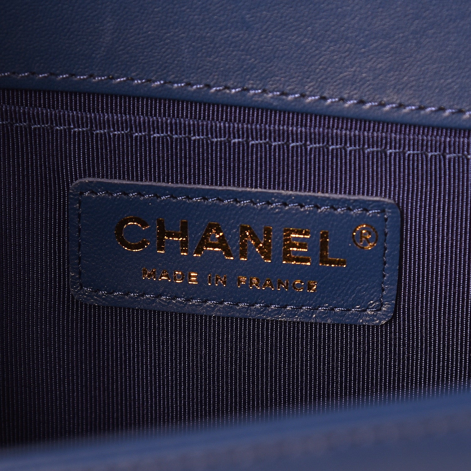 Chanel Lambskin Quilted Medium Boy Flap Dark Blue 9 of 13