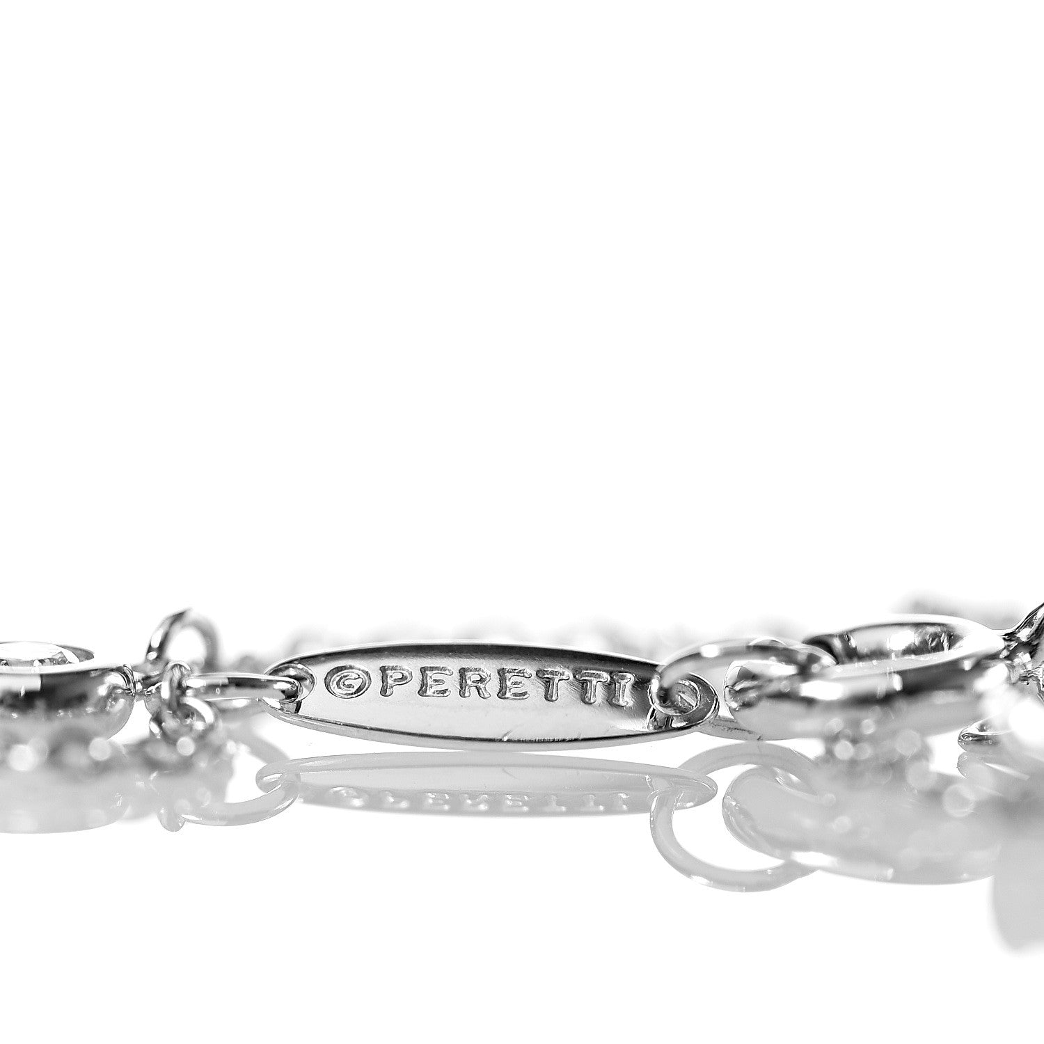 Tiffany Sterling Silver Diamond .05ct Elsa Peretti Diamonds by the Yard Bracelet 4 of 6