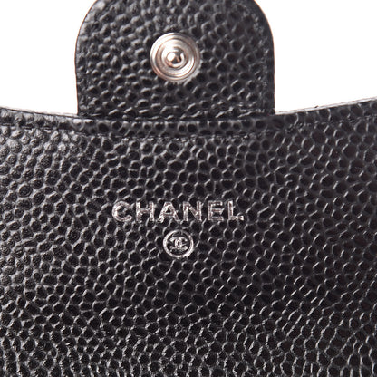 Chanel Caviar Quilted Flap Card Holder Wallet Black 6 of 11