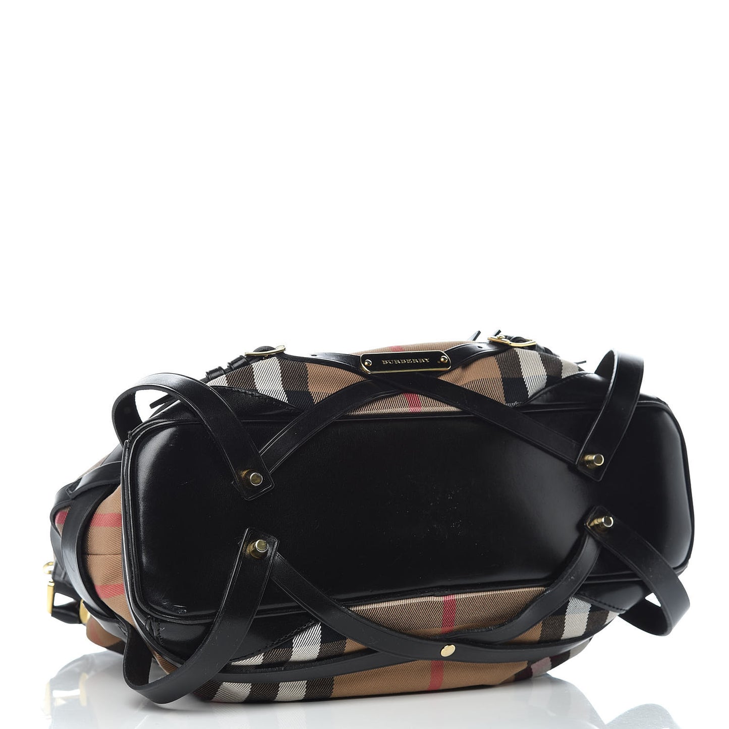 House Check Bridle Calfskin Medium Gosford Hobo Black