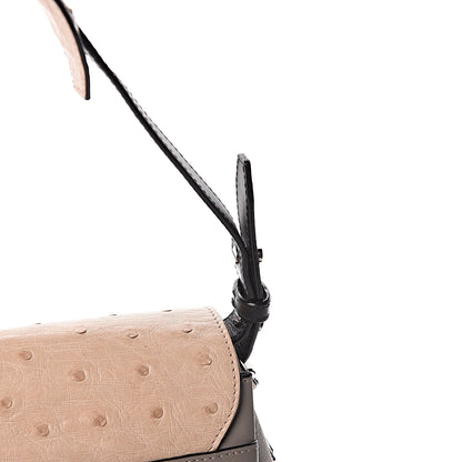 Proenza Schouler Ostrich Calfskin Suede PS Elliot Ciclo Pulver Ivory Black 13 of 26