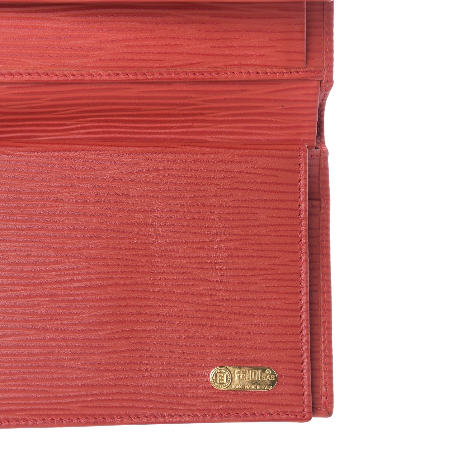 Fendi Calfskin Continental Wallet Red 7 of 11
