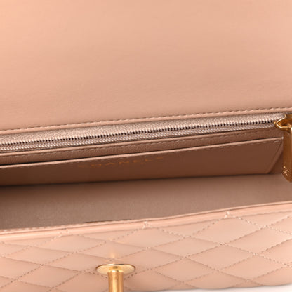 Chanel Lambskin Quilted Mini Top Handle Rectangular Flap Beige 5 of 11