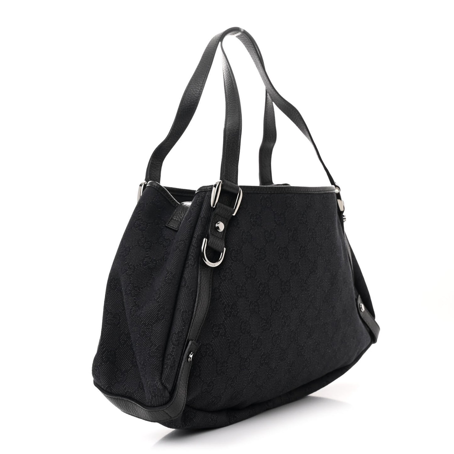 Monogram Medium Abbey Shoulder Bag Black