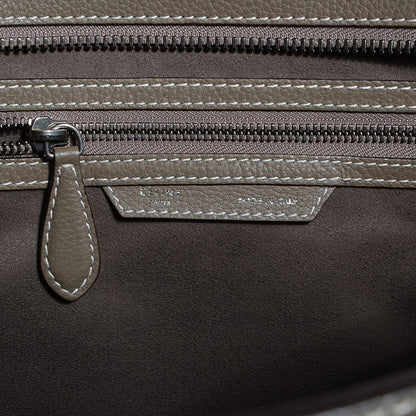 Celine Drummed Calfskin Shoulder Luggage Souris 6 of 10