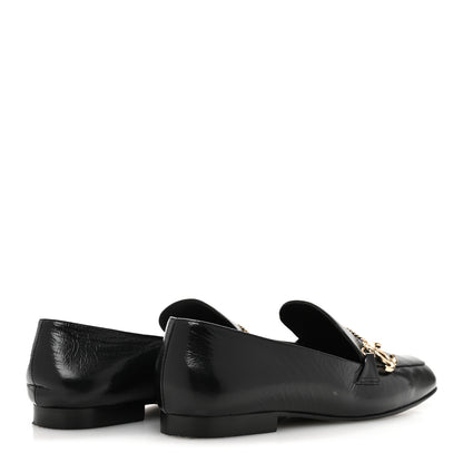 Chanel Crinkled Calfskin Chain CC Mocassin Loafers 40 Black 5 of 11