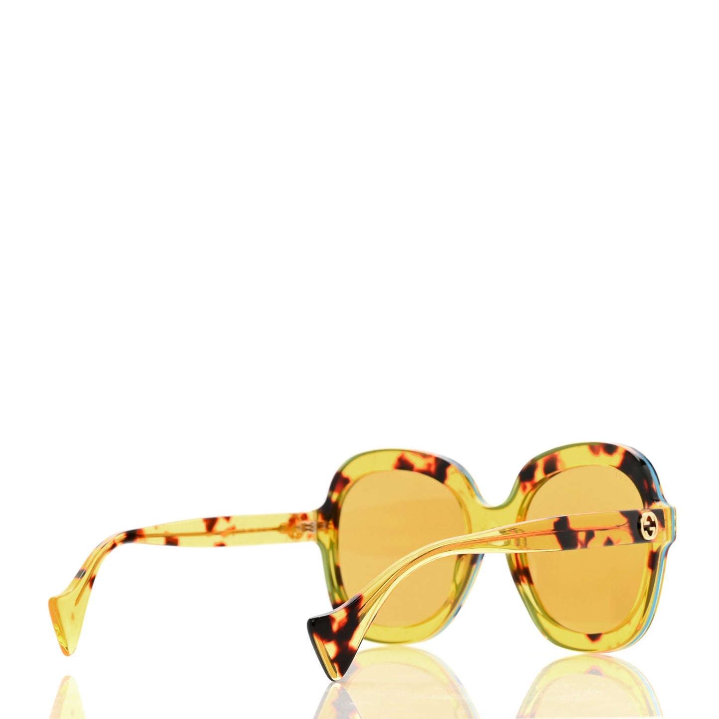 Acetate Round Frame Sunglasses GG1240S Tortoise