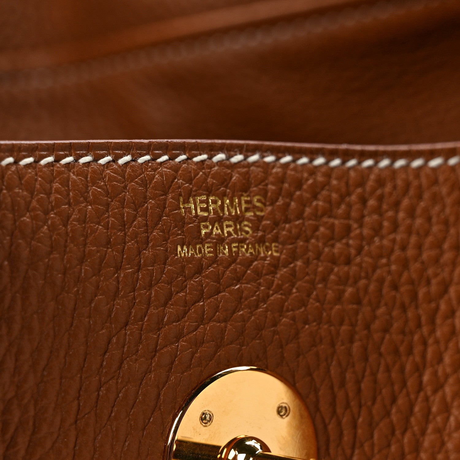 Hermes Taurillon Clemence Lindy 30 Gold 6 of 8