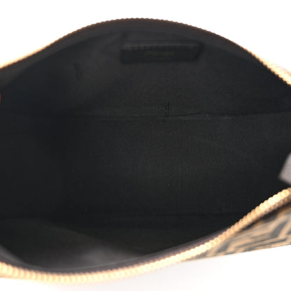 Fendi Fabric Jacquard Vitello Grace FF 1974 Small Fendigraphy Hobo Bag Tobacco Moro Ebano 5 of 10