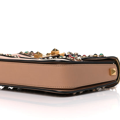 Valentino Garavani Grained Calfskin Tribal B-Rockstud Rolling Shoulder Bag Soft Noisette 6 of 11