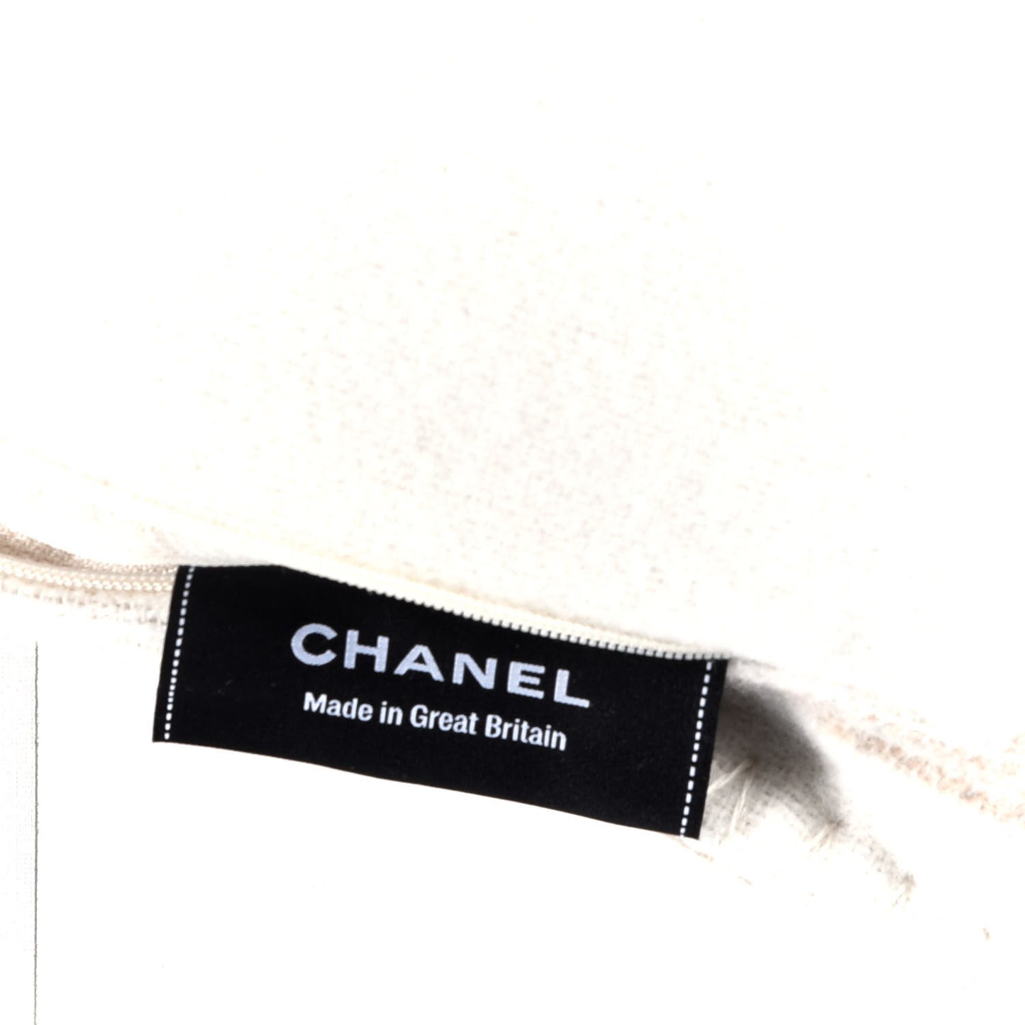 Merino Wool Cashmere CC Pillow Beige Off White