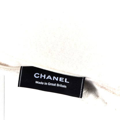 Chanel Merino Wool Cashmere CC Pillow Beige Off White 3 of 3