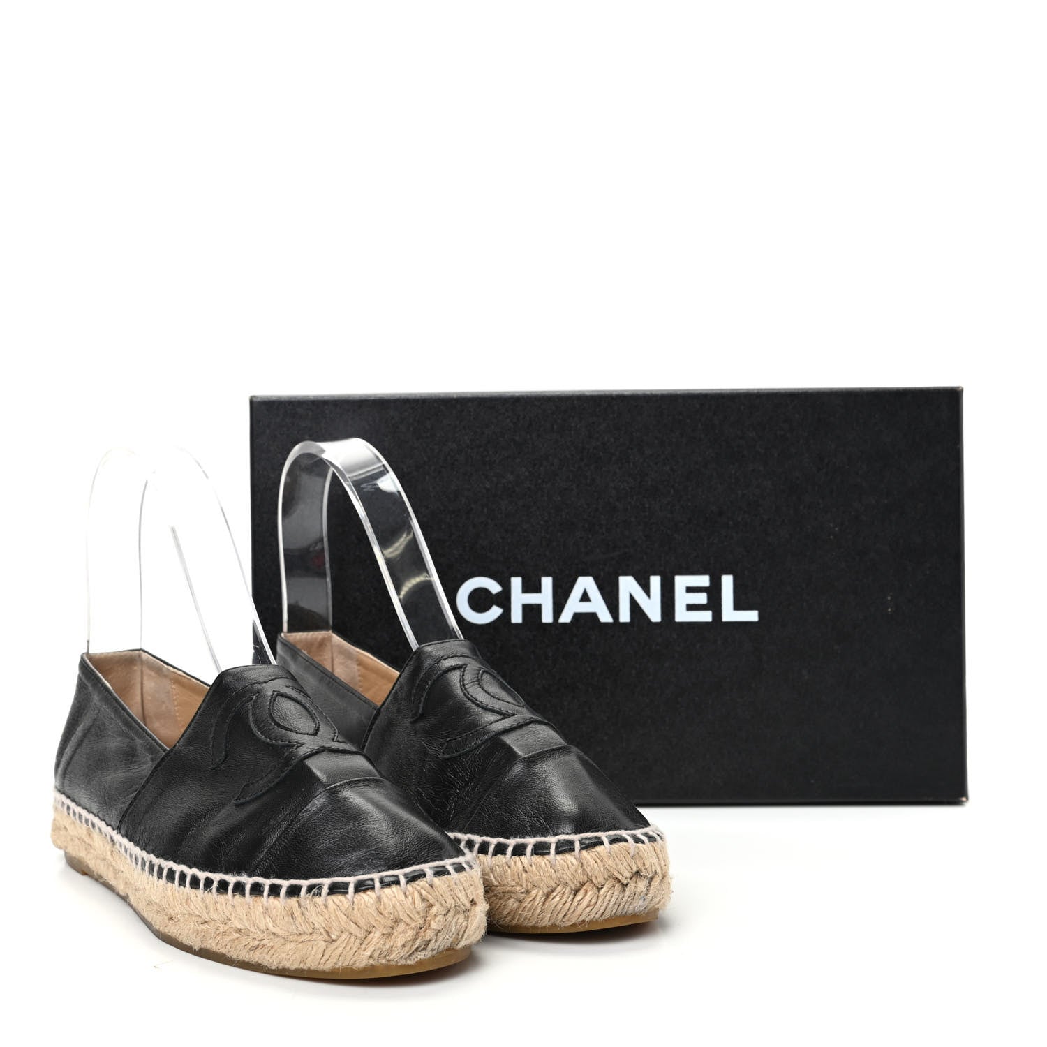 Chanel Lambskin CC Espadrilles 35 Black 11 of 11