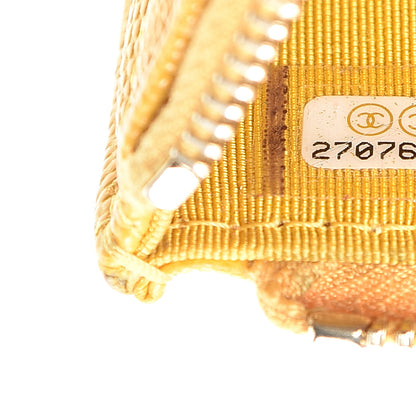Chanel Caviar Quilted Classic Zip Pouch Yellow 6 of 10