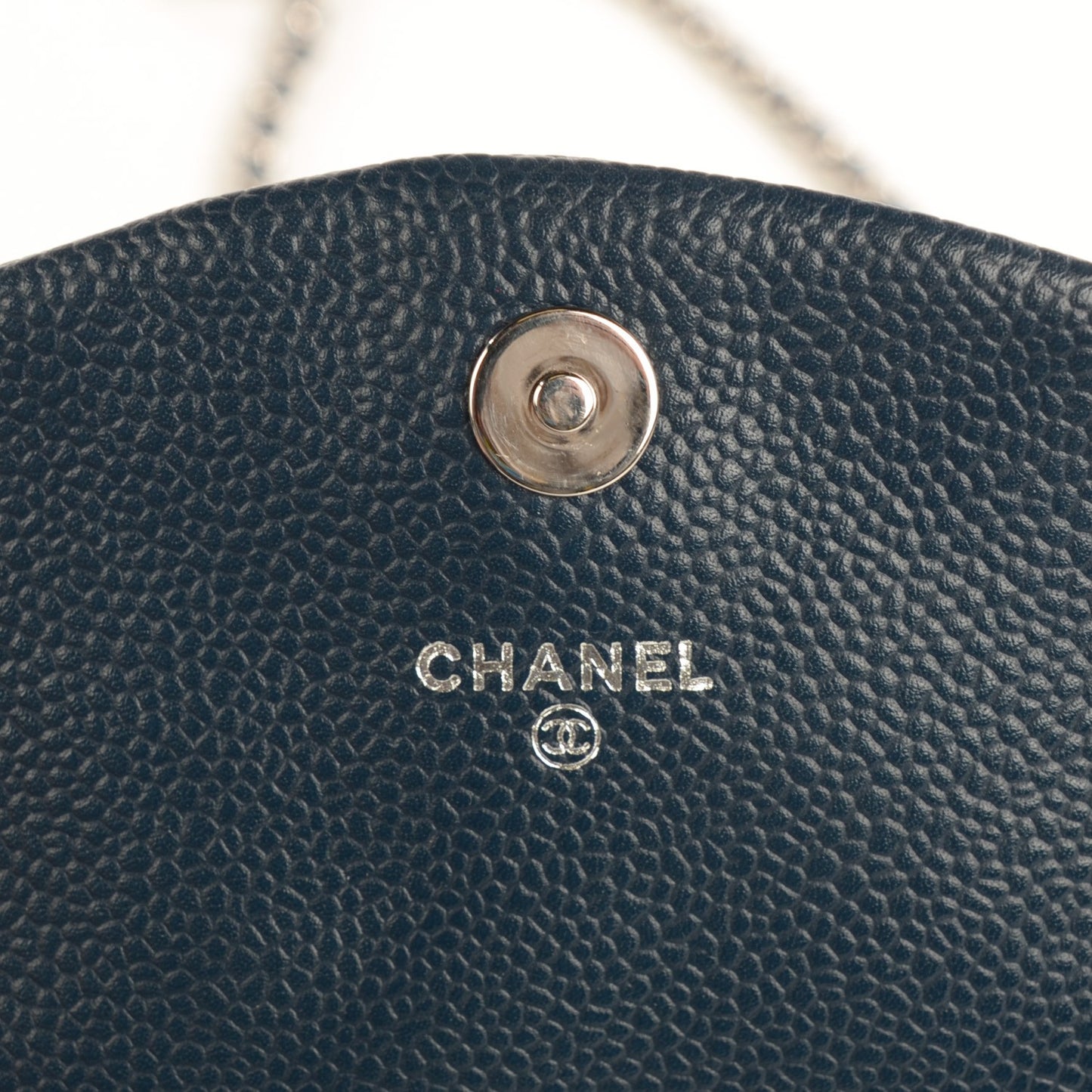 Caviar Half Moon Wallet On Chain WOC Navy Blue