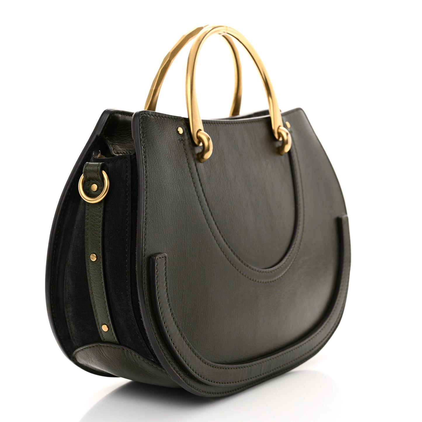 Calfskin Suede Medium Pixie Shoulder Bag Intense Green