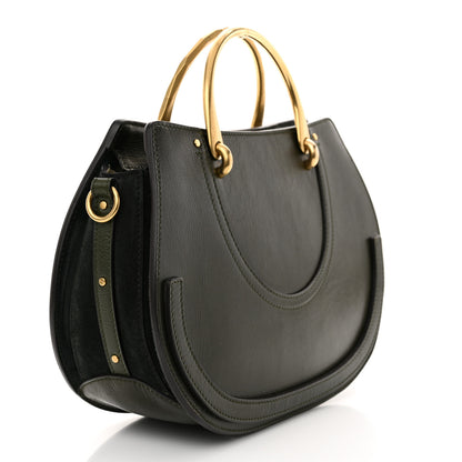 Chloe Calfskin Suede Medium Pixie Shoulder Bag Intense Green 3 of 11
