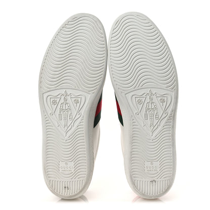 Gucci Calfskin Ayers Kingsnake Embroidered Mens Ace Sneakers 11.5 Green Red 7 of 12