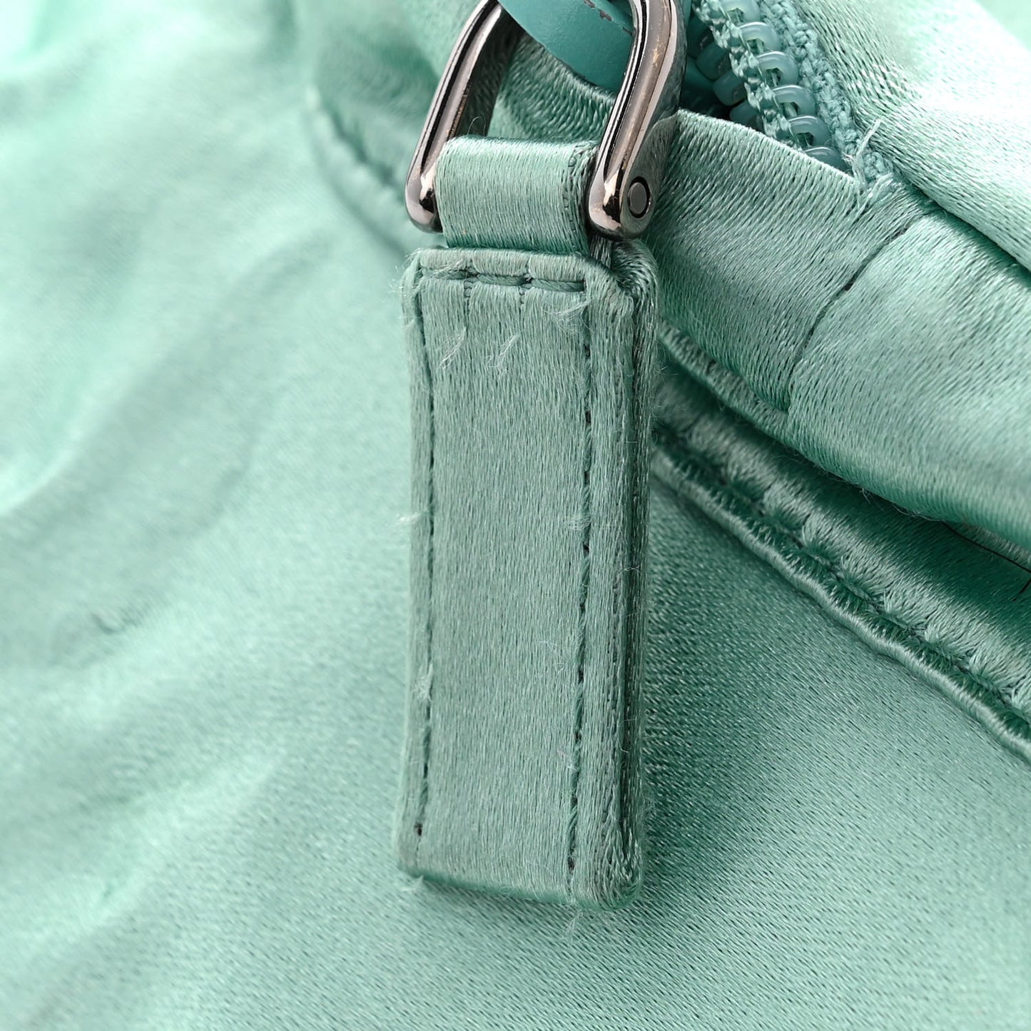 Satin Single Snap Buckle Backpack Menta