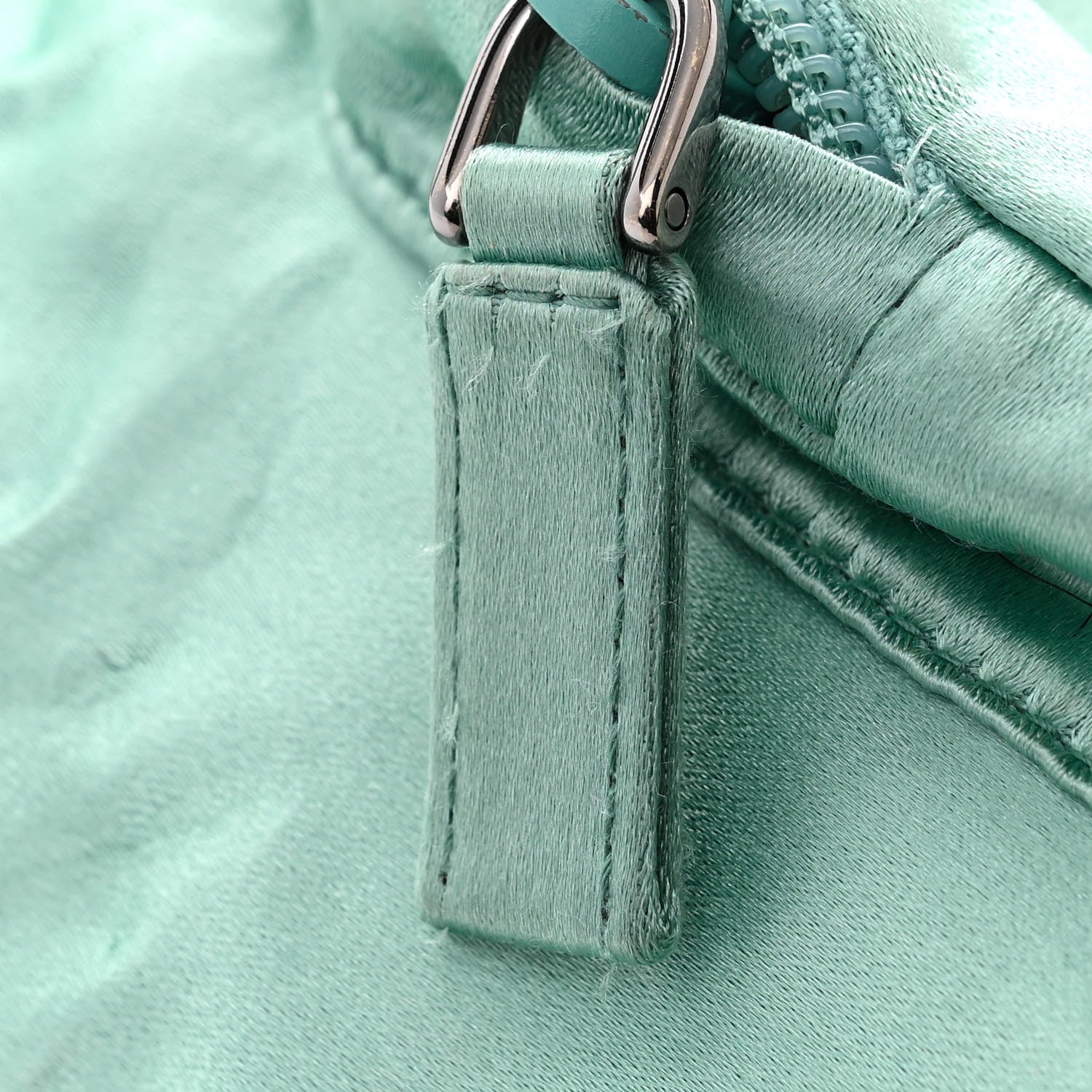 Prada Satin Single Snap Buckle Backpack Menta 12 of 12
