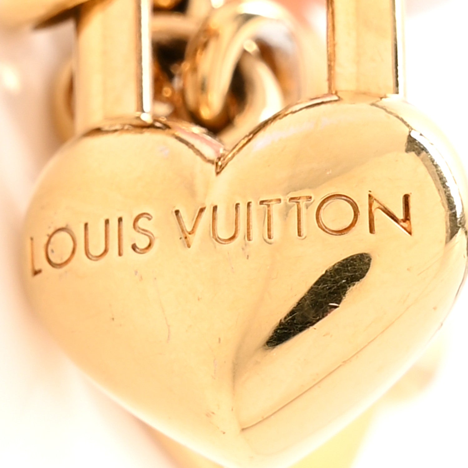 Louis Vuitton Micro Charms LV Heart Bag Charm Key Holder Gold