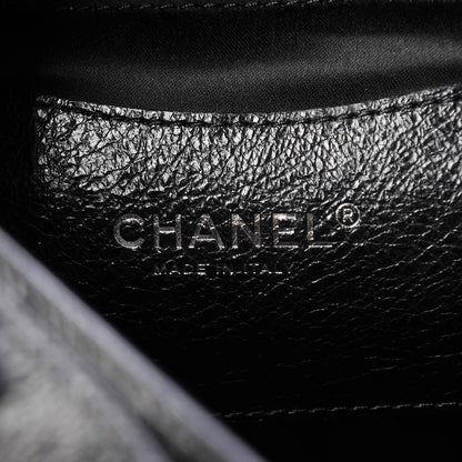 Chanel Glazed Calfskin On The Road Drawstring Tote Black 6 of 7