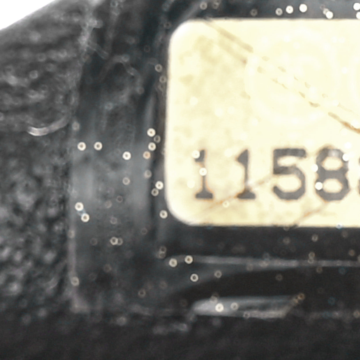 Distressed Patent Quilted Timeless Clutch Black