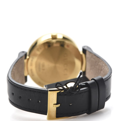 Gucci Stainless Steel Calfskin 37mm Interlocking G Quartz Watch Black 4 of 6