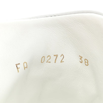 Louis Vuitton Lambskin Embossed Floral Monogram Time Out Sneakers 38 White 9 of 10