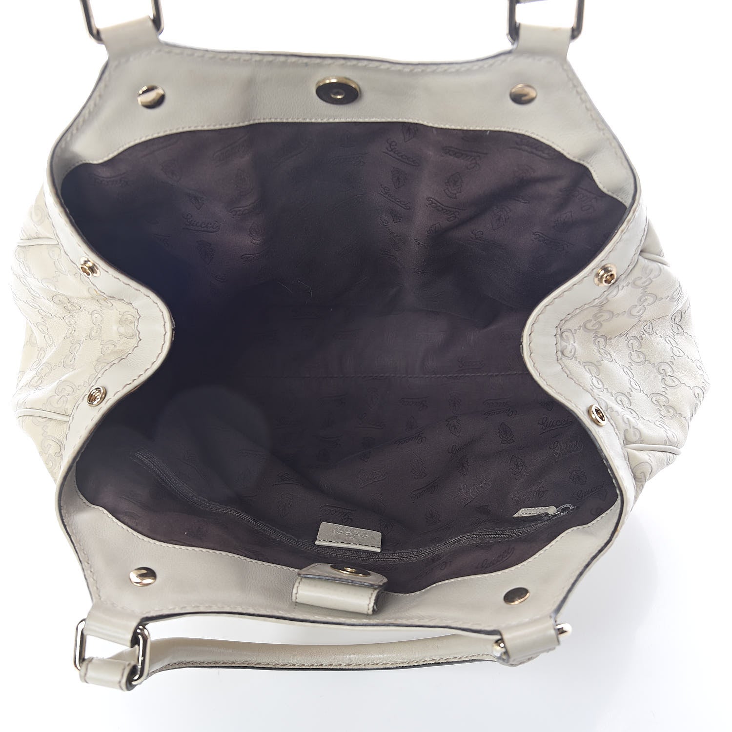 Gucci Guccissima Medium Sukey Tote Mystic White 5 of 9