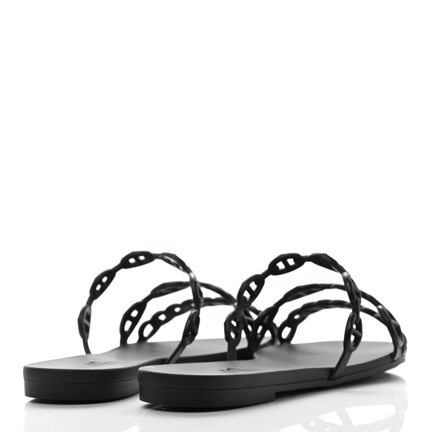 Hermes TPU Rivage Sandals 36 Black 4 of 8