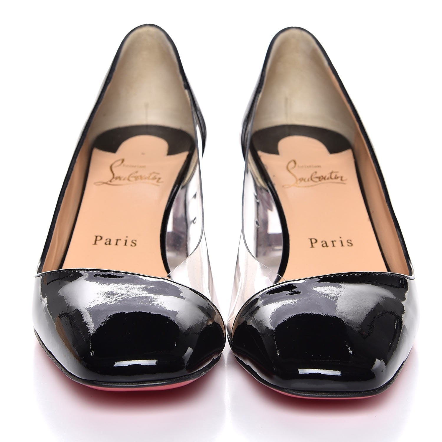 Christian Louboutin Patent PVC Provisore 55 Pumps 38 Black 2 of 8