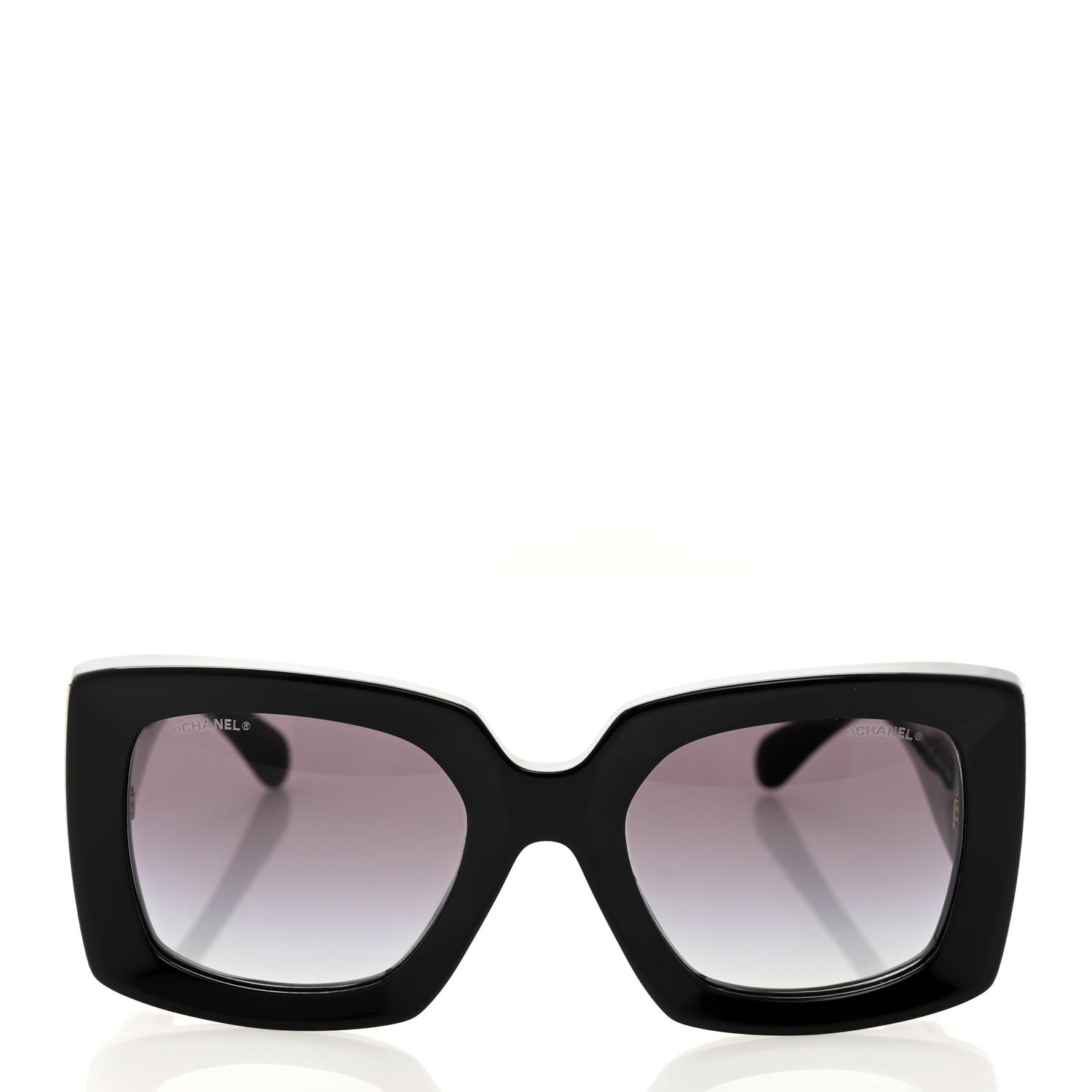 Chanel Acetate Rectangle Sunglasses 5435 Black 2 of 8
