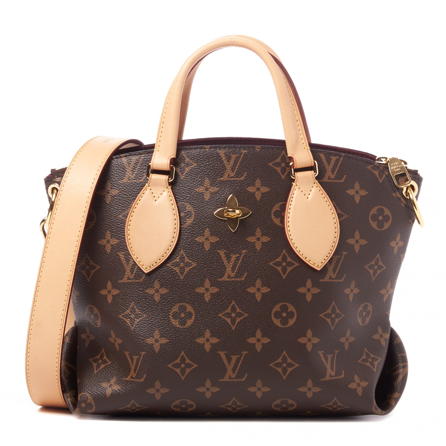 Louis Vuitton Monogram Flower Zipped Tote PM Beige 1 of 8